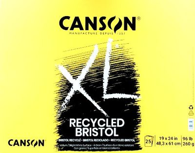 Canson papier XL Bristol recyclé 19X24 (25 feuilles)