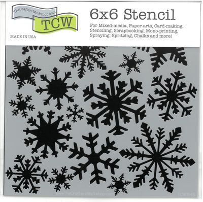 Pochoir Flocons de neige 6"x6" TCW164s