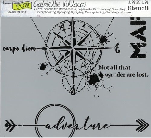 Stencil Wanderlust 12"x12" TCW744