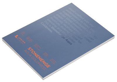 Block de papier aquarelle ColdPress 100% coton 140lbs 9"X12" Stonehenge (15 feuilles)