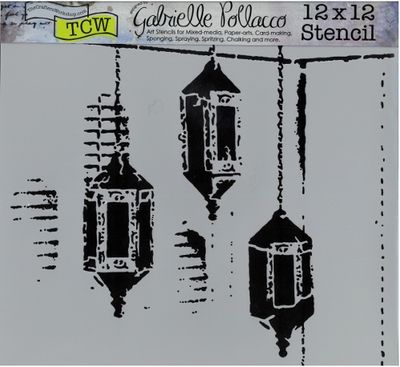 Pochoir Exotic lamps 12"x12" TCW786