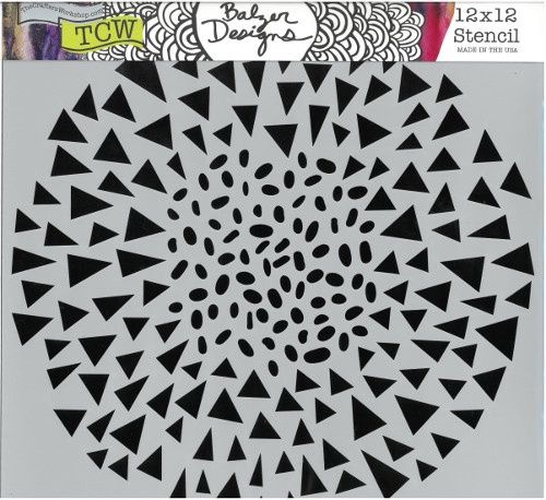 Stencil Dash Triangle 12"x12" TCW830