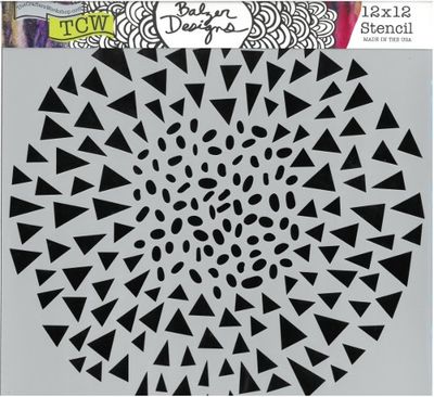 Pochoir Dash Triangle 12"x12" TCW830