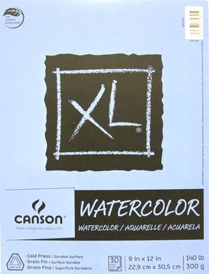 Tablette papier aquarelle XL 9x12 (30) 140lbs Canson