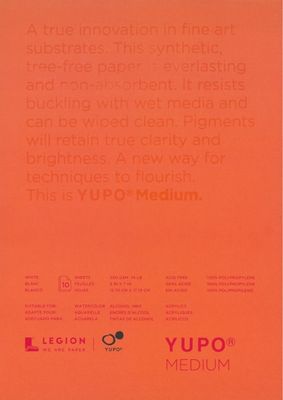Tablette papier yupo blanc 74lb 5"x7" (10 feuilles)