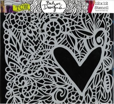 Pochoir Love Frame 12"x12" TCW825