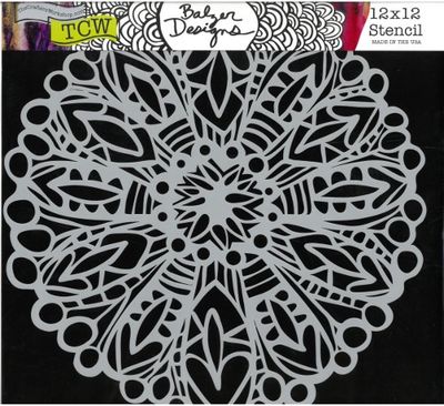 Pochoir Big Flower 12"x12" TCW828