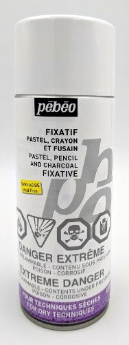 Fixatif aérosol pastel, crayon et fusain 400ml Pébéo