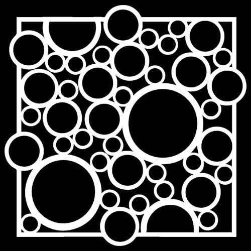 Pochoir Bubble Rebound 12"x12" TCW926