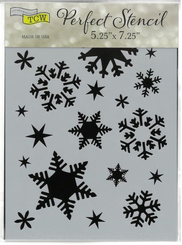 Stencil Flakes 5.25"x7.25" TCW2162