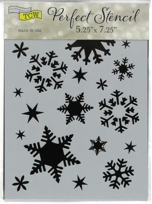 Pochoir Flocons 5.25"x7.25" TCW2162
