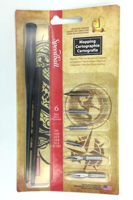 Plume Speedball Ens. Cartographie (6 becs) #2965