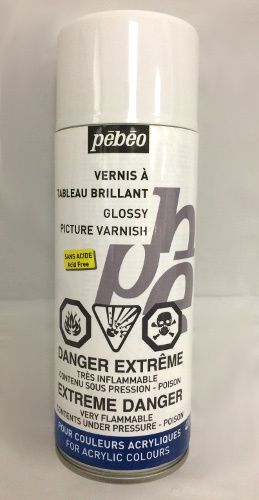 Vernis aérosol brillant Acrylique 400ml Pébéo