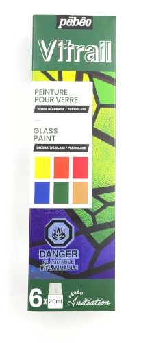 Collection découverte Pébéo Vitrail 6 couleurs