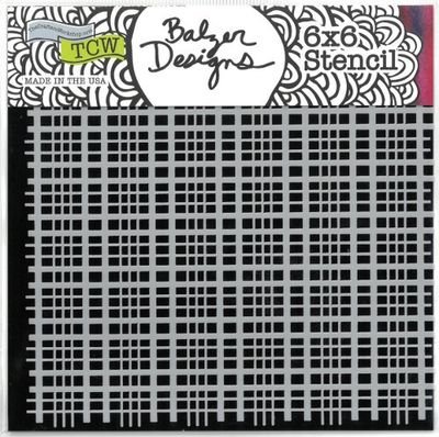 Pochoir Plaid Fringe 6 Pochoir Plaid Fringe 6"x6" TCW835s