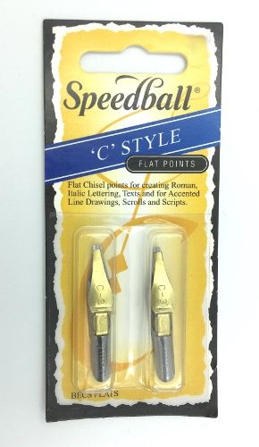 Speedball pen Sketching flat chisel points C-2, C-3