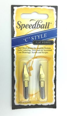 Plume Speedball pointe plat C-2 et C-3
