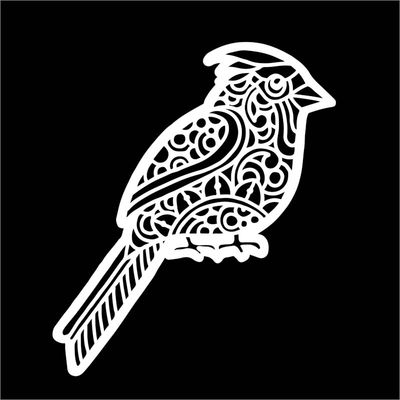 Stencil Cardinal 6 Stencil Cardinal 6"x6" TCW977s
