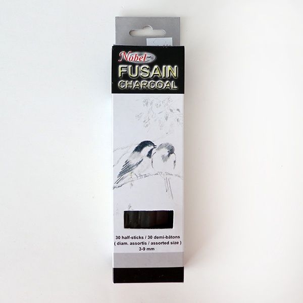 Charcoal Willow 30 half-sticks assorted size 3-9mm Nobel