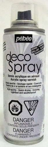 Transparent Gloss Varnish spray 200ml Deco spray