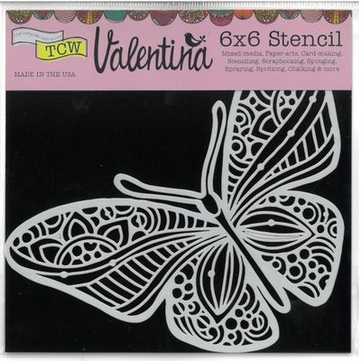 Pochoir Joyous Butterfly 6"x6" TCW933s