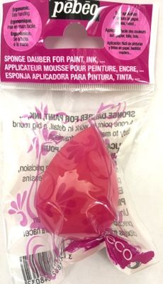 Applicateur mousse rose pour peinture, encre...
