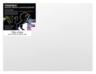 Plaquette entoilée pour techniques mixtes 12"x16" Fredrix