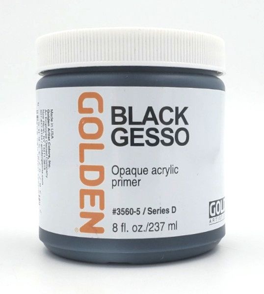 Gesso noir (Black Gesso) 237ml/8oz Golden