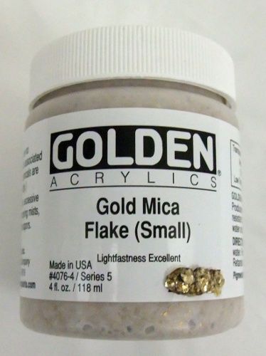 Mica Gold Flakes 4oz Golden