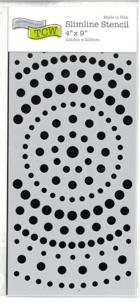 Stencil Slimline Concentric Circles 4"x9" TCW2307