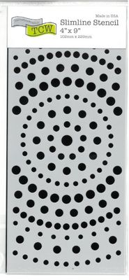 Stencil Slimline Concentric Circles 4"x9" TCW2307