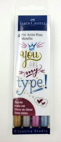 Crayons Pitt artist métalliques ens. de 4 encre de Chine