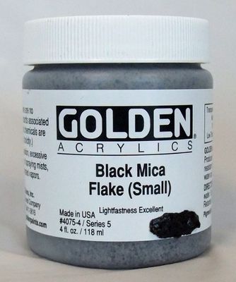 Mica Flake Black (small) Golden 118ml Mica Flake Black (small) Golden 118ml