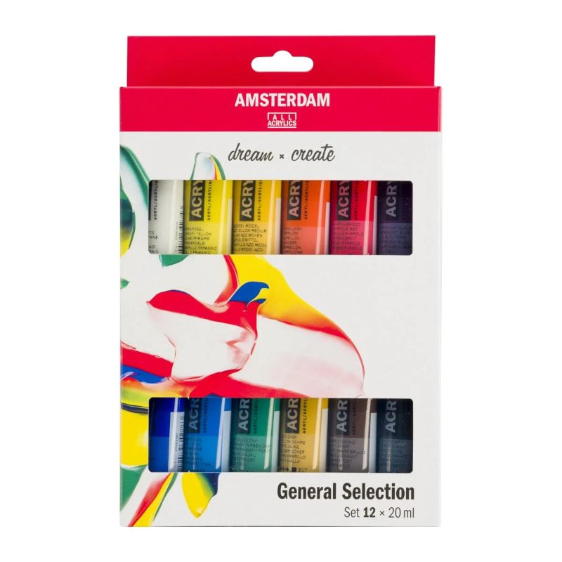 Ens. Peinture acrylique standard Amsterdam 12x20ml