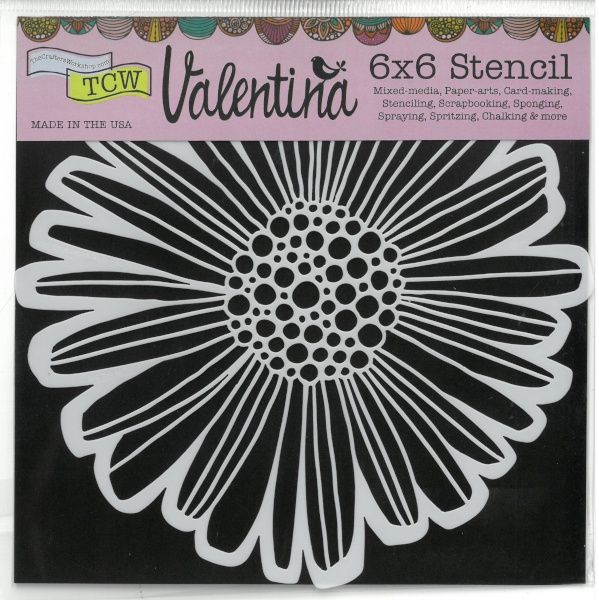 Stencil Felicia Daisy 6"x6" TCW929s