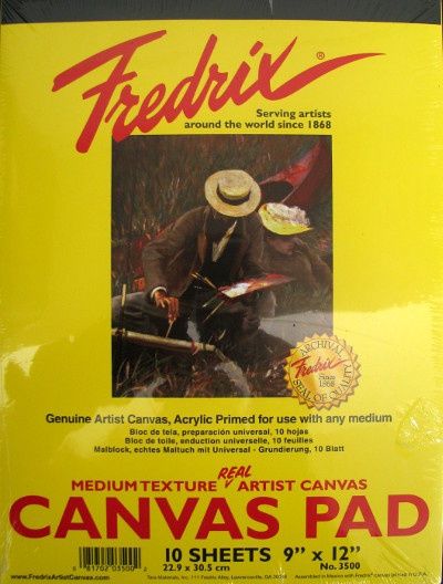 Canvas pad 9"x12" Fredrix