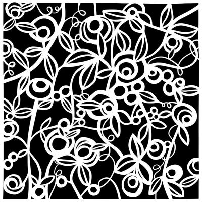Pochoir Budding Vase 6"x6" TCW1085s