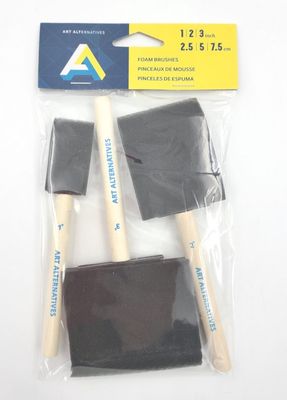 Ens. 3 pinceaux mousse (1", 2" et 3")