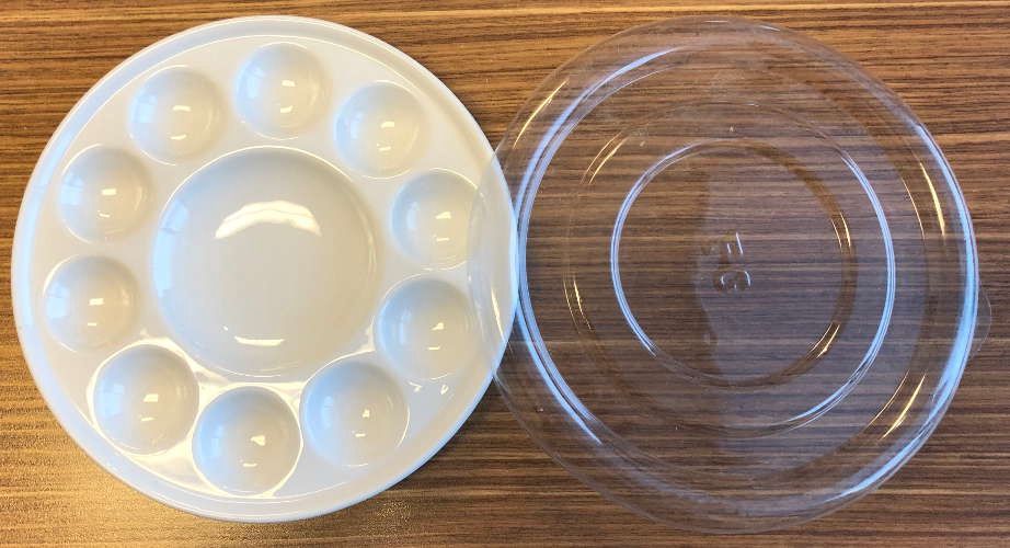 Color Mixing Tray Porcelain round 7¨1/2 407-7