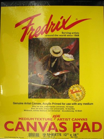Canvas pad 12"x16" Fredrix