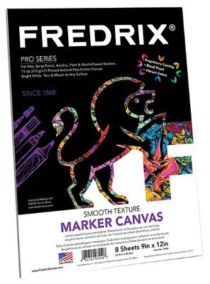 Tablette de toiles pour marqueurs 9"x12" Fredrix (8 feuilles)