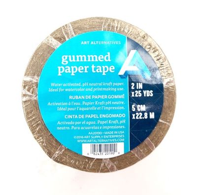 Ruban de papier gommé 2" x 25 verges pH neutre Arts alternatives