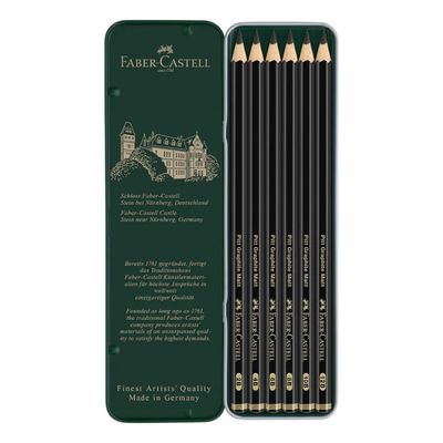 Crayons graphite Pitt mat ens. de 6 Crayons graphite Pitt mat ens. de 6