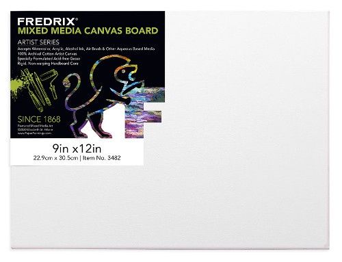 Mixed Media canvas board 9"x12" Fredrix