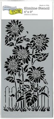 Pochoir allongé Amis Tournesols 4"x9" TCW2326