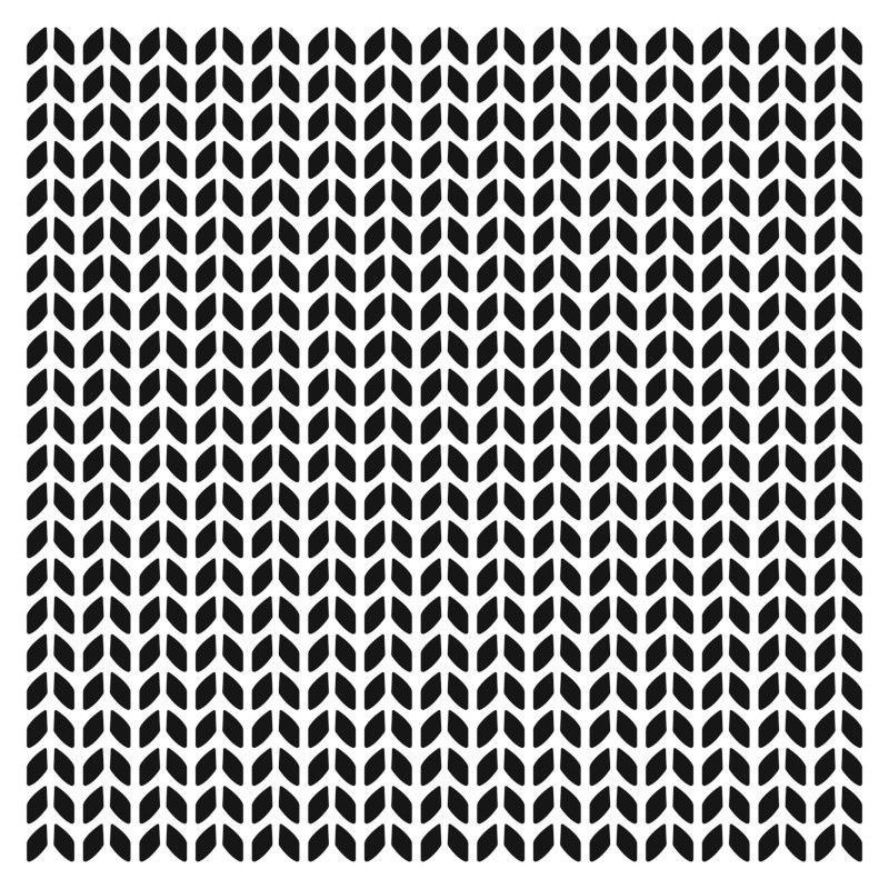 Stencil Knitted Stitching 6"x6" TCW973s