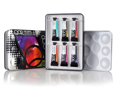 Ens. Couleurs vives QoR (6 couleurs aquarelles 5ml)