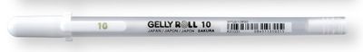 Crayon gel 0.5mm (no. 10) blanc Gellyroll