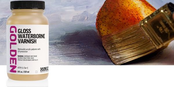 Varnish Waterbone Gloss 237ml Golden