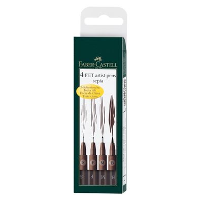 Crayons Pitt artist sépia ens. de 4 encre de Chine